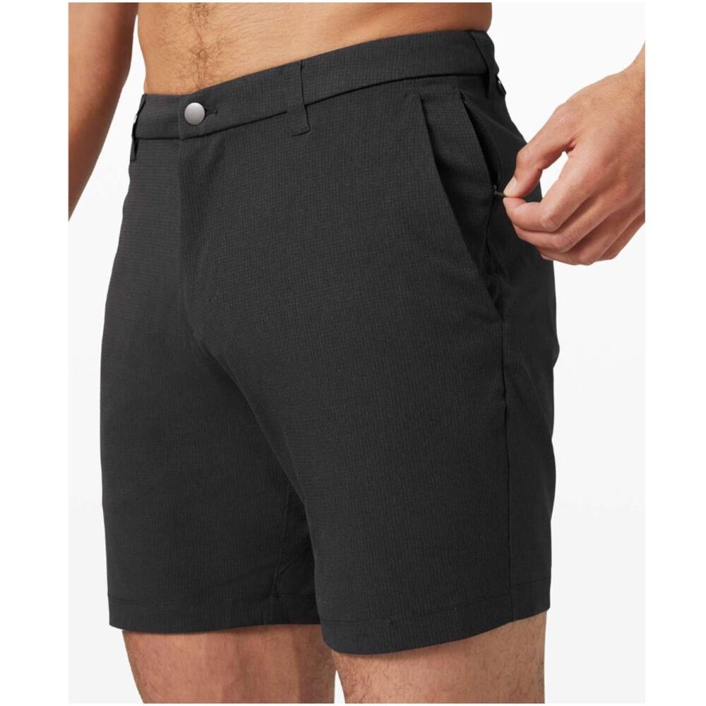 Lululemon Commission Short 7" Men's Size 33 Light Obsidian Stretch Golf Zip Fly